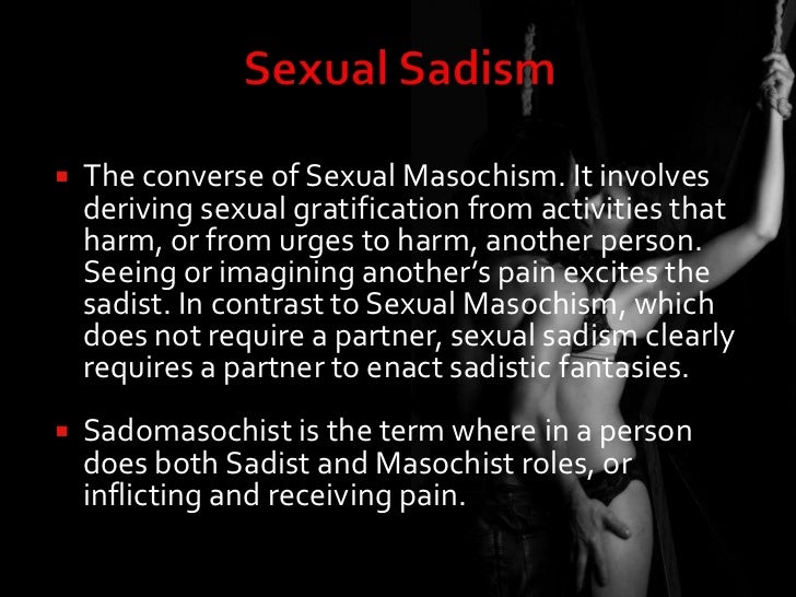 example of sexual masochism I wanta fuck